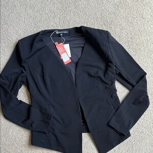 Black Modern Cut Tailored Blazer